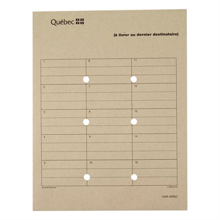 Enveloppes multi-usage avec logo Québec 10 x 13" FB-C-1365-3